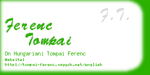 ferenc tompai business card